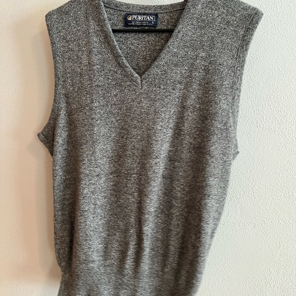 Vintage Charcoal Knit Vest